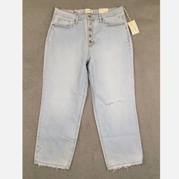 Universal Thread Light Wash Denim High-Rise Curvy Vintage Straight - Picture 2 of 8